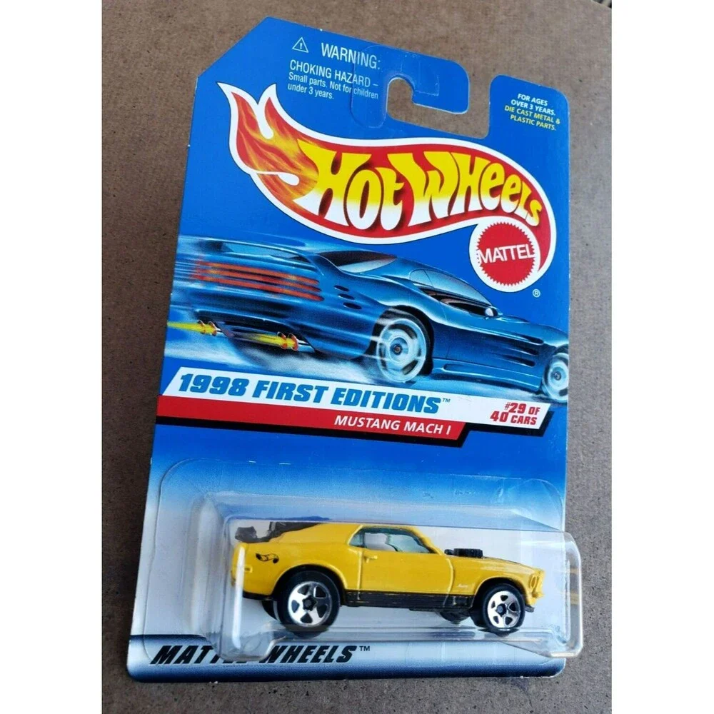 Hot Wheels FORD '70 MUSTANG MACH I Yellow 1998 First Editions 29/40 1:64 670 5SP